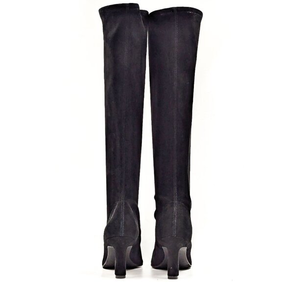 Stuart Weitzman Women Brooks Tall Black Suede Dress Office Boots sz 9US EUR 39.5 - Picture 4 of 11